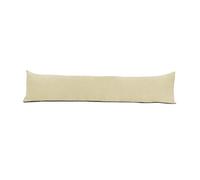 Lancashire Bedding Door Draft Stopper Cushion - Pack of 1 - Chenille Draught Excluder Under Door Gap Filler Insulation Cushion - Premium Hollowfibre - Home Thermal Wind Blocker - Oat Meal (85x20cm)