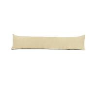 Lancashire Bedding Door Draft Stopper Cushion - Pack of 1 - Chenille Draught Excluder Under Door Gap Filler Insulation Cushion - Premium Hollowfibre - Home Thermal Wind Blocker - Vanilla (85x20cm)
