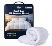 Lancashire Bedding Dual Tog Couples Duvet - Pack of 1 - Hot and Cold Partner Quilt 4.5 and 9 Tog Split Weight Comforter - Premium Hollowfibre - Home Bedroom All Season Bedding - Double (200x200cm)