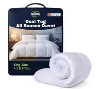Lancashire Bedding Dual Tog Couples Duvet - Pack of 1 - Hot and Cold Partner Quilt 4.5 and 9 Tog Split Weight Comforter - Premium Hollowfibre - Home Bedroom All Season Bedding - King (230x220cm)