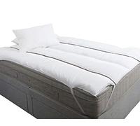 Lancashire Bedding Magnetic Therapy Mattress Protector Cotton Blended with Magnetic Strips and Channel Constructed Mattress Topper (Double; 135cm x 195cm)