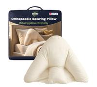 Lancashire Bedding Orthopaedic Batwing Pillow with Polycotton Pillowcase, Back Support Reading Pillow for Bed, Neck Lumbar Arm Support Cushion for Sitting Sleeping Pregnancy