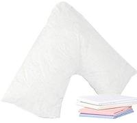 Lancashire Bedding V Shaped Pillowcase Cover Only - Pack of 1 - Premium Cotton Blend V Shaped Pillow Case - Soft Triangle Orthopaedic V Pillow Case - Machine Washable V Shaped Pillow Cover - Blue