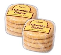 Lancashire Chorley Cakes, Traditional British Fruit Cakes with Raisins and Currants, Made with Real Butter - 2 Packs of 4 (8 Total)
