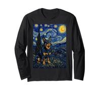 Lancashire Heeler Dog Van Gogh Starry Night Long Sleeve T-Shirt