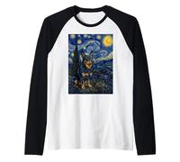 Lancashire Heeler Dog Van Gogh Starry Night Raglan Baseball Tee