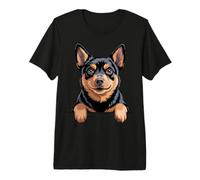 Lancashire Heeler Funny Peeking Pocket Dog Lover Premium T-Shirt