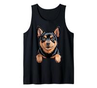 Lancashire Heeler Funny Peeking Pocket Dog Lover Tank Top