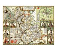 Lancashire Historical Map 400 Piece Jigsaw Puzzle