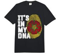 Lancashire Its in My DNA Red Rose of Lancaster Flag Comfort Colors Adult Heavyweight T-Shirt