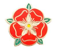 Lancashire Red Rose Enamel Lapel Pin Badge (T295)