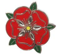 Lancashire Red Rose Lapel Pin Badge In Velvet Pouch Or Gift Box With Free Engraving 494