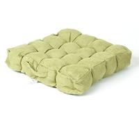 Lancashire Textile Faux Suede Sage Green Armchair Booster Cushion Seat Rise Support with 13 Cm Thick Lift - Hollowfibre Filled Seat Cushion - Comfort Using on Dining Chairs, Car seats, and Arm Chairs - Slight Second