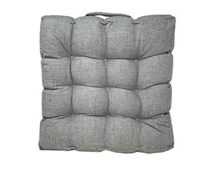 Lancashire Textile Natural Wool Grey Armchair Booster Cushion Seat Rise Support with 13 Cm Thick Lift - Hollowfibre Filled Seat Cushion - Comfort Using on Dining Chairs, Car seats and Arm Chairs