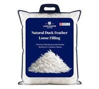 Lancashire Textiles 10kg Ethically Sourced Natural Duck Feather Filling - Feather Filling & Cushion Stuffing for Toys, Cushions, Sofas & Crafts | 5-6cm Length Loose Washed | Made in Britain