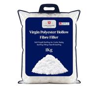 Lancashire Textiles 1kg 100% Virgin Polyester Hollow Fibre Filler - Soft Toy Stuffing & Toy Stuffing Filling for Cushions, Pillows, Sofa Padding | Washable, White | Made in Britain