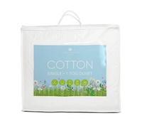 Lancashire Textiles 1Tog Cotton Single Duvet Anti-Allergic Lightweight Blanket For Deep And Comfortable Sleep- 135 X 200Cm