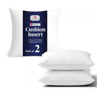Lancashire Textiles 2 Pack 12" x 12” (30 x 30cm) Quality Microfibre Super Bounce Fibre Cushion Pads Made in Britain with Our Luxury Hollowfibre Filling