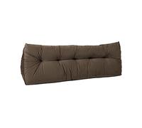 Lancashire Textiles 20 x 50 x 135cm (Double Bed) Luxury Faux Suede Triangular Wedge Bedroom Headboard Cushion - Headboard Bolster Support Pillow for Bed, Sofa, Chair - Peat Brown - Made in Britain