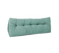 Lancashire Textiles 20 x 50 x 150cm (King Bed) Luxury Velvet Triangular Wedge Bedroom Headboard Cushion - Headboard Bolster Support Pillow for Bed, Sofa, Chair - Duck Egg - Made in Britain