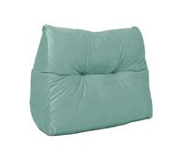 Lancashire Textiles 20 x 50 x 60cm (Armchair) Luxury Velvet Triangular Wedge Bedroom Headboard/Armchair Cushion - Headboard Bolster Support Pillow for Bed, Sofa, Chair - Duck Egg - Made in Britain