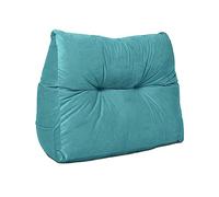 Lancashire Textiles 20 x 50 x 60cm (Armchair) Luxury Velvet Triangular Wedge Bedroom Headboard Cushion - Headboard Bolster Support Pillow for Bed, Sofa, Chair - Turquoise - Made in Britain