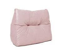 Lancashire Textiles 20 x 50 x 60cm (Armchair) Luxury Velvet Triangular Wedge Bedroom Headboard Cushion - Headboard Bolster Support Pillow for Bed, Sofa, Chair - Pink - Made in Britain