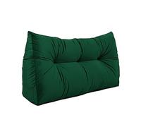 Lancashire Textiles 20 x 50 x 90cm (Single Bed) Luxury Velvet Triangular Wedge Bedroom Headboard Cushion - Headboard Bolster Support Pillow for Bed, Sofa, Chair - Forest Green - Made in Britain
