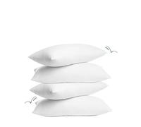 Lancashire Textiles 4 Pack Luxury Super Bounce Pillow Pair | Made in Britain Soft/Medium Support Non-allergenic Pillow Pair | Machine Washable Super Bounce Features (4 Pack)