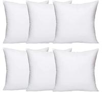 Lancashire Textiles 6 Pack 26" x 26” (65 x 65cm) Quality Microfibre Super Bounce Fibre Cushion Pads Made in Britain with Our Luxury Hollowfibre Filling