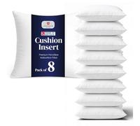 Lancashire Textiles 8 Pack Cushion Pads 12x12 Inch (30x30cm) - Premium Hollowfibre Cushion Inserts, Soft Microfibre Sofa Cushion Inner Pads, Hypoallergenic Scatter Cushions Made in Britain