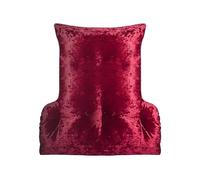 Lancashire Textiles Back Support Lumbar Cushion in Crushed Velvet - Hollowfibre Filled T-Shaped Lightweight Pillow - Comfort Support for Armchair (Size -58 X 69 X 12 cm; Colour- Ruby Red)