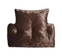 Lancashire Textiles Back Support Lumbar Cushion in Crushed Velvet - Hollowfibre Filled T-Shaped Lightweight Pillow - Comfort Support for Armchair (Size -62 X 68 X 12cm; Colour - Champange)