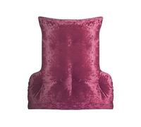 Lancashire Textiles Back Support Lumbar Cushion in Crushed Velvet - Hollowfibre Filled T-Shaped Lightweight Pillow - Comfort Support for Armchair (Size -58 X 69 X 12 cm; Colour- Rose Gold)