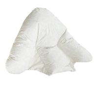 Lancashire Textiles Orthopaedic Duck Feather Batwing Pillow - Made in Britain, Back & Lumbar Support, RDS Certified Duck Feather Filling, Cotton Casing, Polycotton Cream Cover, 29"x33" Bed Pillow