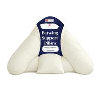 Lancashire Textiles Batwing Support Pillow for Sitting Up in Bed - V Pillow for Adults, Orthopaedic Neck & Back Support Pillow, Bed Rest Reading Pillow with Hollowfibre Filling & Removable Pillowcase