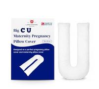 Lancashire Textiles Big C U Maternity Pregnancy Pillowcase, White, 150x35cm