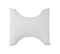 Lancashire Textiles Butterfly Button Shaped Cervical Pillow - 65cm x 60cm (33cm at Narrowest Point) - For Back and Side Sleepers - Hollowfibre Filled Orthopaedic Cushion