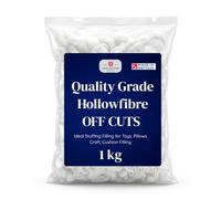 Lancashire Textiles Cotton Blend Off Cuts Stuffing Filling 1kg for Cushions, Pillows, Pet Beds, Upholstery, Crafts & DIY Projects, Soft Recycled Textile Filling, OEKO-TEX Certified, Made in Britain