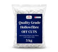 Lancashire Textiles Cotton Blend Off Cuts Stuffing Filling 5kg for Cushions, Pillows, Pet Beds, Upholstery, Crafts & DIY Projects, Soft Recycled Textile Filling, OEKO-TEX Certified, Made in Britain