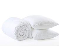 Lancashire Textiles Cotton Blend Student Bed Set - 10.5 Tog Single Size Duvet (91 x 191 Cm), Super Soft Pillow Pair (50 X 75 Cm), Mattress Protector (91 X 191 Cm) - All Seasons Bedding Set