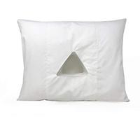 Lancashire Textiles Cotton Pillowcase - Innovative Pillowcase with Dual-Sided Hole Design - Compatible with Triangular Ear Hole Pillow