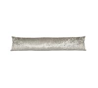 Lancashire Textiles Crushed Velvet Door Draught Excluder Sausage in Champagne - ENERGY EFFICIENT, MADE IN BRITAIN with 100% Hollowfibre Filling, W20cm x L85cm (8” X 35”)