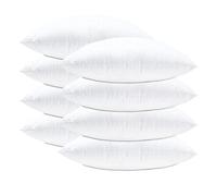 Lancashire Textiles Cushion Pads 16 x 16 Inch (40 x 40 cm) - Premium Bounceback Hollowfibre Pack of 8 Insert with Soft Polycotton Cover, Hypoallergenic, Made in Britain Bed Pillow