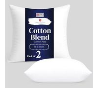Lancashire Textiles Cushion Pads 2 Pack, 38 x 38cm, Super Bounce Fibre Fill