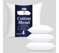Lancashire Textiles Cushion Pads 4 Pack, 30 x 30cm, Super Bounce Fibre Fill