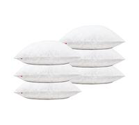 Lancashire Textiles Cushion Pads Filled With Ethically Sourced Duck Feathers Encased In Pure Cambric Cotton Cover Pack of 6 12” x 16” (30cm x 40cm) - 100% Downproof Cotton Cover - Made in UK