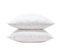 Lancashire Textiles Cushion Pads Generously Filled With Ethically Sourced Duck Feathers Encased In Pure Cambric Cotton Cover 2 Pack 18" x 18" (45cm) - 100% Downproof Cotton Cover - Made in UK