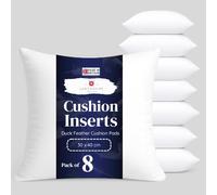Lancashire Textiles Duck Feather Cushion Pads, 38x38cm, 8 Pack