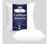 Lancashire Textiles Duck Feather Cushion Pads 8 Pack, 30x40cm, Cotton Cover
